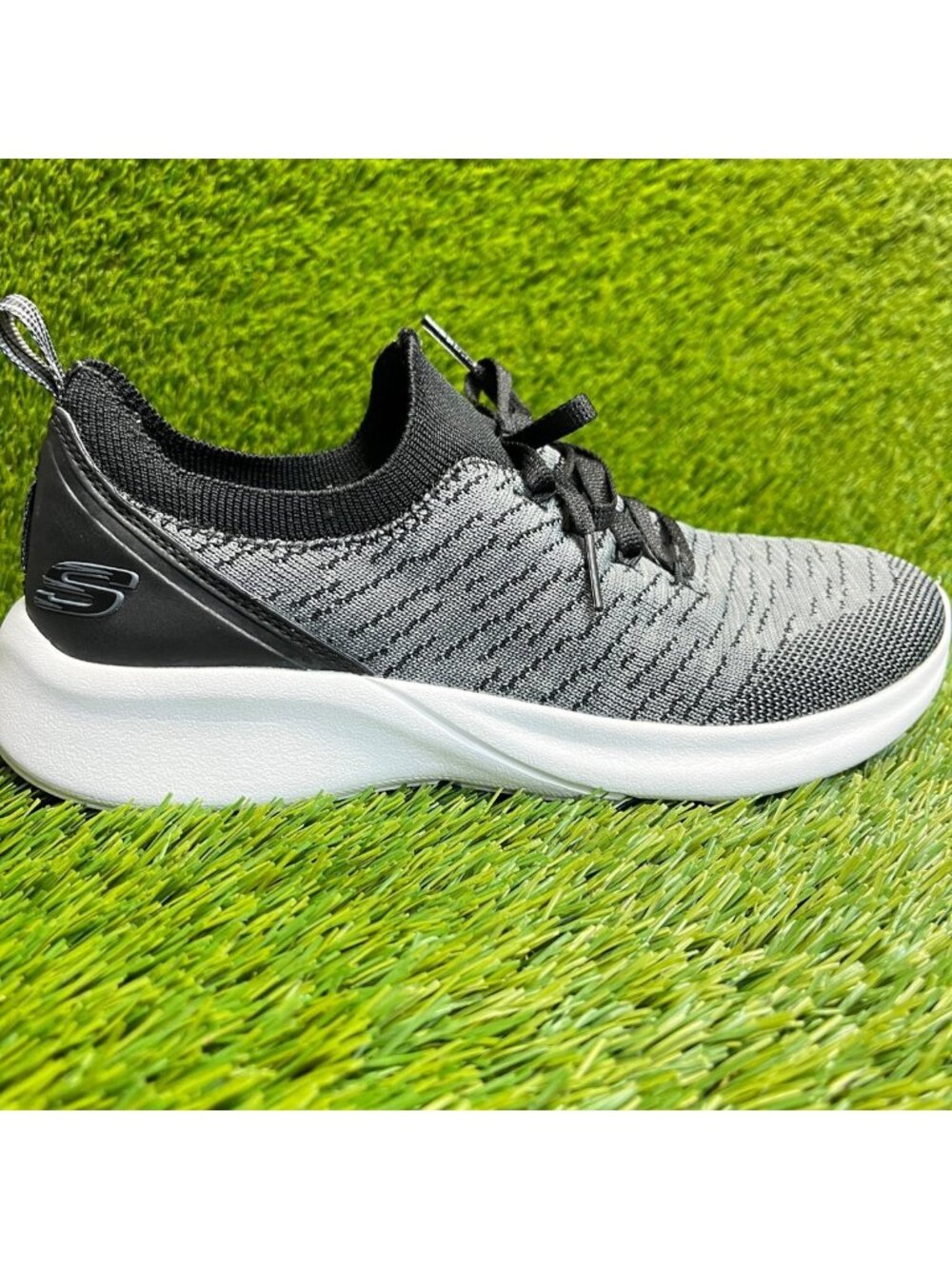 Skechers Elite Flex Hartnell Womens Size 8 Black Athletic Running Shoes Sneakers